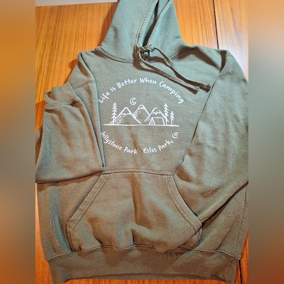 Yogi Bear" Life is Better When Camping " Jellystone Hoodie,  Estes Park, CO - Picture 2 of 3